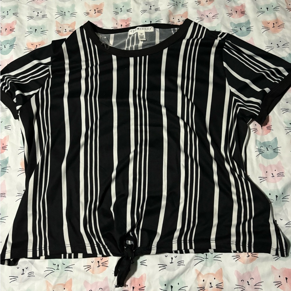 Eye Candy Striped Shirt Size 3X